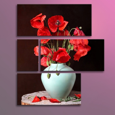 фото картины с цветами Букет красных маков 