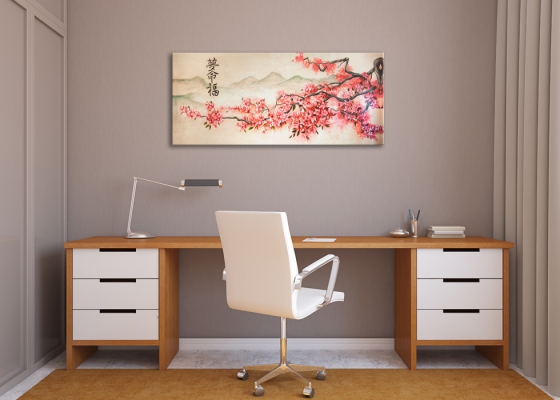 фото картины с цветами Сакура 