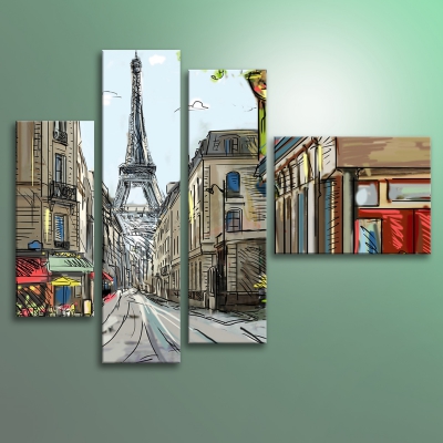 картинка Улицы Парижа от магазина модульных картин Приоритет