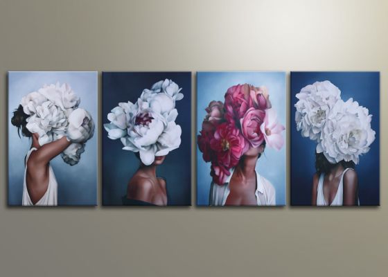 картин для интерьера Женщины и цветы