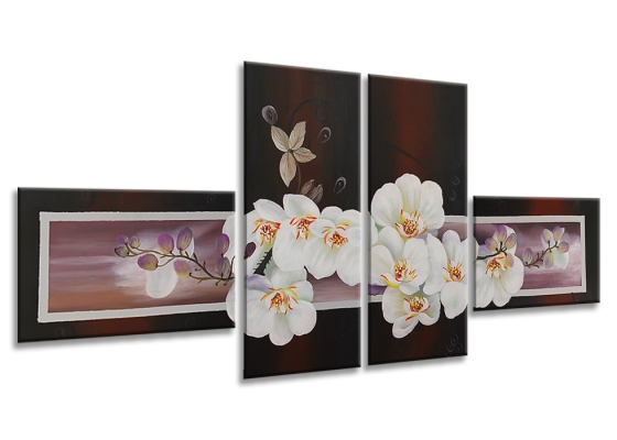 фото картины с цветами Белоснежная орхидея 
