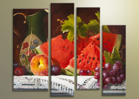 фото картины с цветами Натюрморт с арбузом 