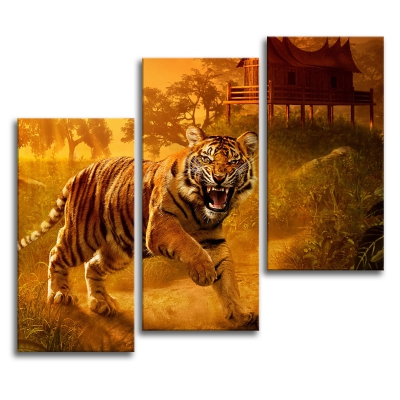 Картина Тигр атакует из раздела Тигры