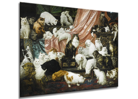 Фото репродукции картины художника Карл Калер "Коты и кошки"