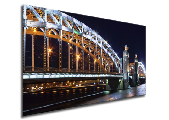 картинка Большеохтинский мост. Перспектива от магазина модульных картин Приоритет