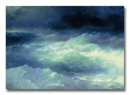 Фото репродукции картины художника Айвазовский И.К. "Среди волн"