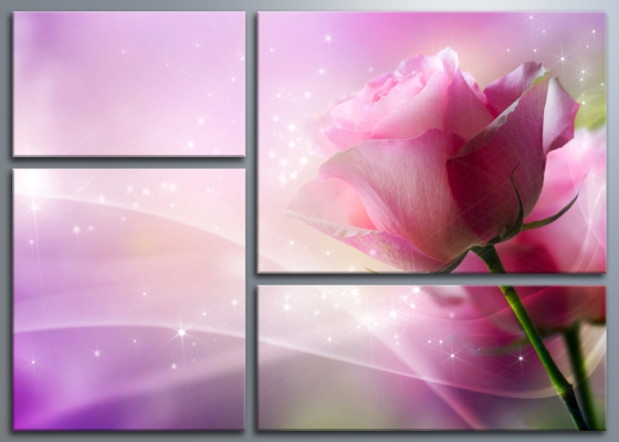 фото картины с цветами Розовое волшебство 