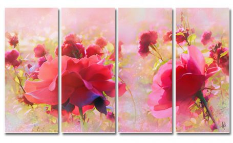фото картины с цветами Цветы на солнце 07М-120х70 