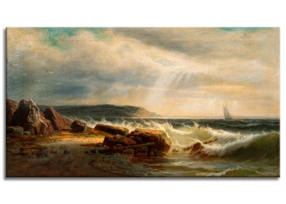 Фото репродукции картины художника Кнутсон Йохан "Вид с берега Порвоо"