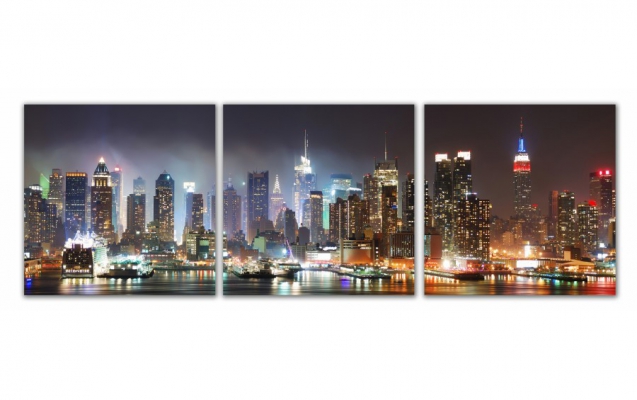 картинка Ночной Нью-Йорк 02-46М от магазина модульных картин Приоритет