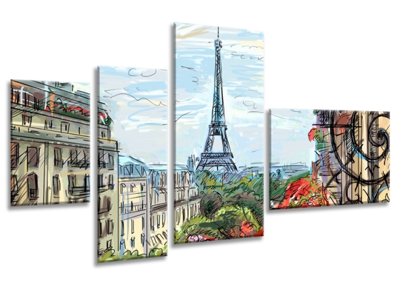 картинка Парижские зарисовки от магазина модульных картин Приоритет