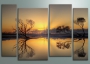 фото картины с природой Рассвет над озером