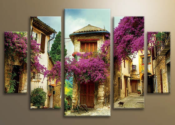 фото картины с цветами Греческий дворик 