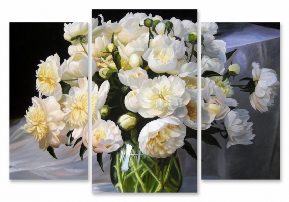 фото картины с цветами Белые пионы 06-28М 