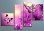 Картина Лиловые цветы и бабочки из раздела Бабочки