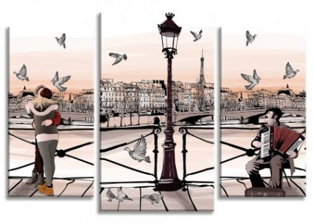 картинка Романтика Парижа от магазина модульных картин Приоритет