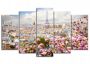 картинка Париж в цветах от магазина модульных картин Приоритет