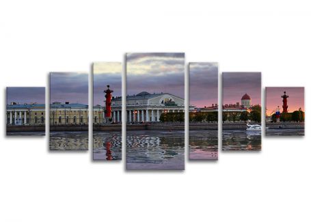 картинка Ростральные колонны. Панорама от магазина модульных картин Приоритет