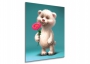 картинка Мишка с цветочком от магазина модульных картин Приоритет