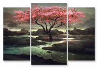Триптих.Сакура в цвету 