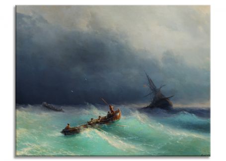 Фото репродукции картины художника Айвазовский И.К. "Кораблекрушение"