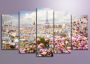 картинка Париж в цветах от магазина модульных картин Приоритет