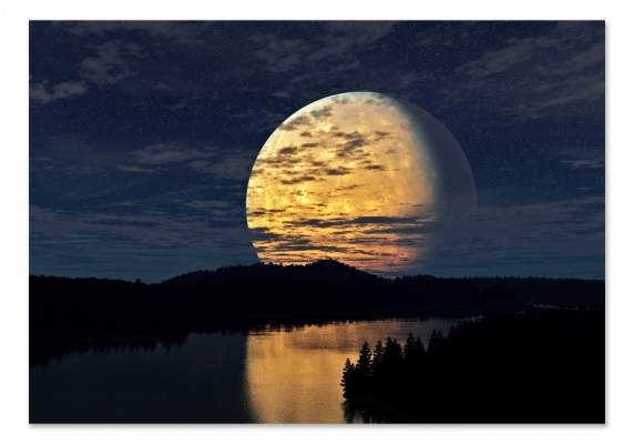 фото картины с природой Лунная ночь 05-12