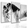 картинка Девушка и лошадь от магазина модульных картин Приоритет
