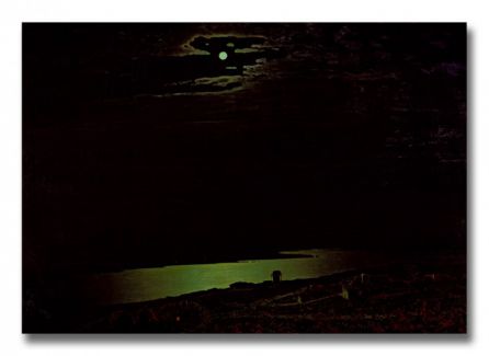 Фото репродукции картины художника Куинджи А.И. "Лунная ночь на Днепре"
