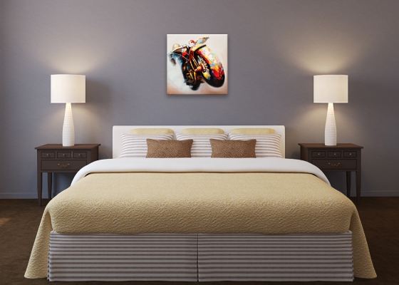 картинка Мотоциклист от магазина модульных картин Приоритет