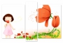 картинка Девочка с цветами 03-03М от магазина модульных картин Приоритет